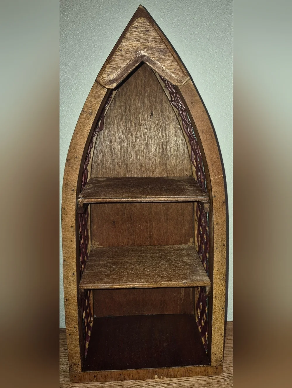 Vintage Boat Shelf Wall Basket, Nautical